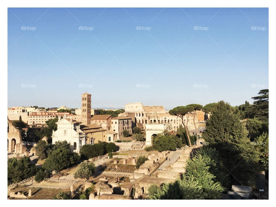 Forum Romanum and Colosseum