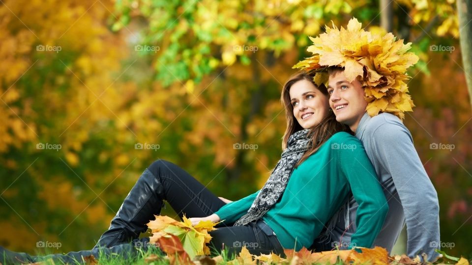 Couple enjoying in the park