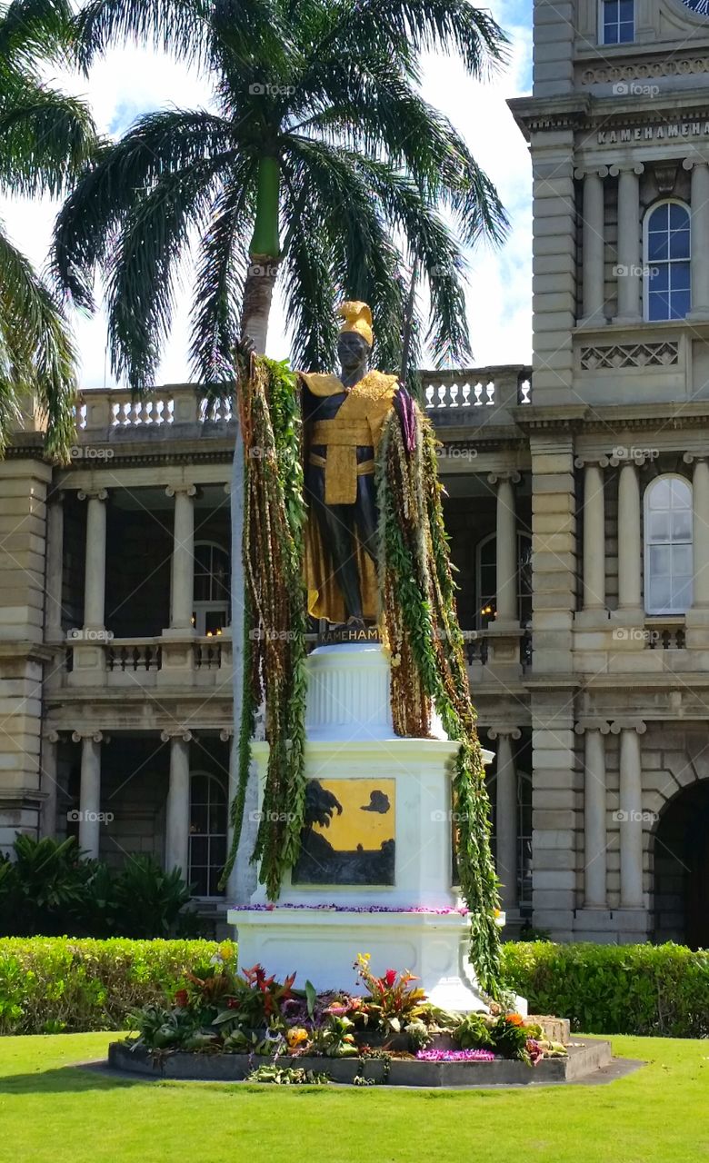 King Kamehameha Day Statue. After the ceremony.