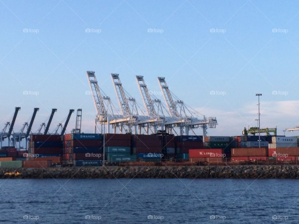 Port of Long Beach cranes 