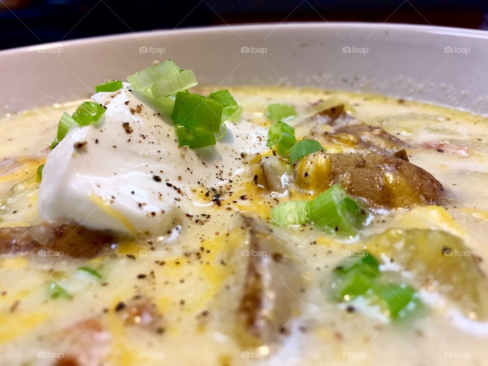 Loaded potato soup