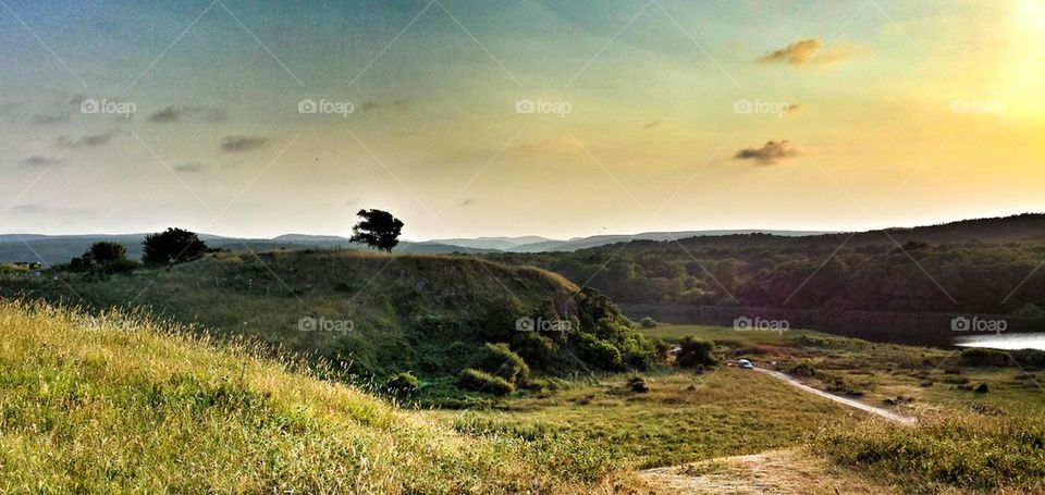 Landscape at sunset