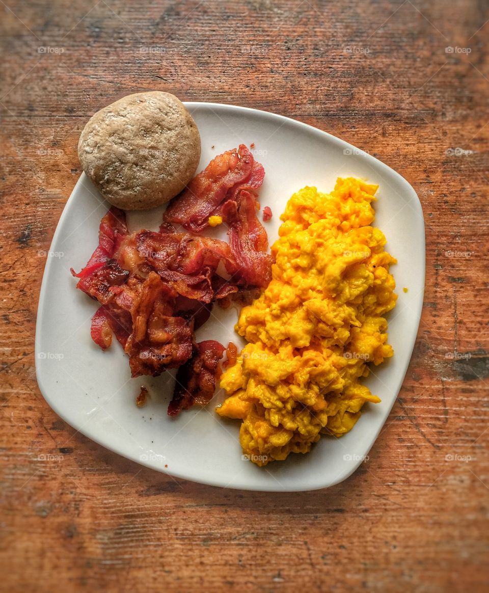 Simple meal on table