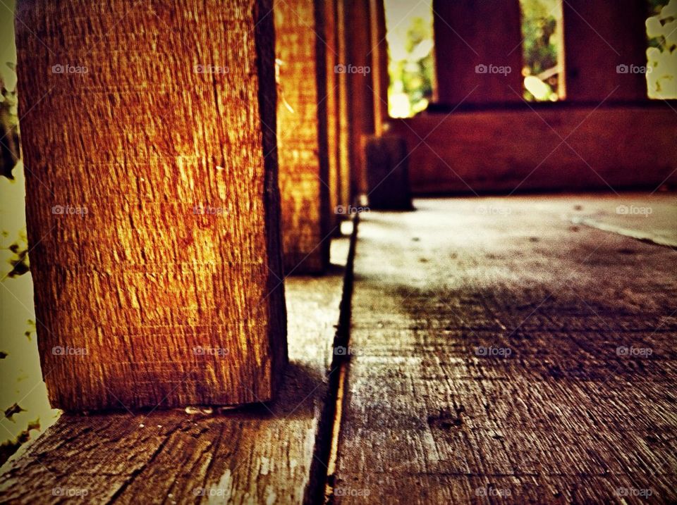 Balcony of a wooden house