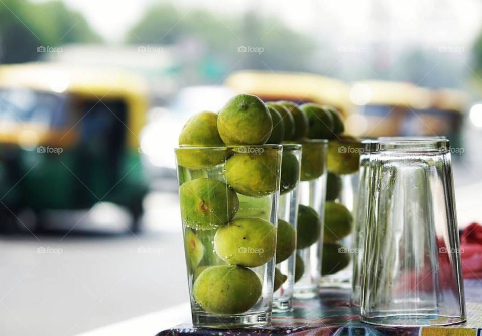 Lemon juice stall in a street 