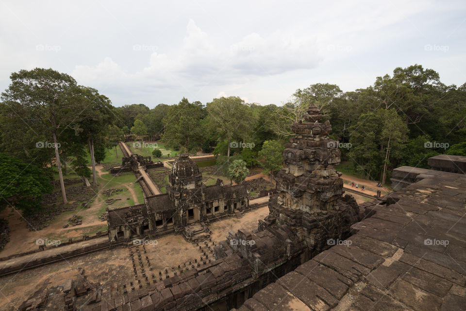 View on the temple in Siem Reap Cambodia