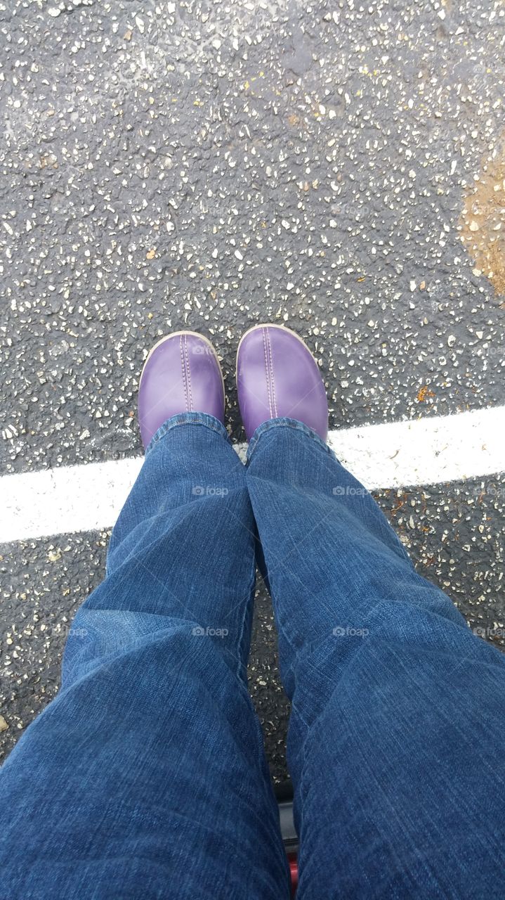 Purple clogs