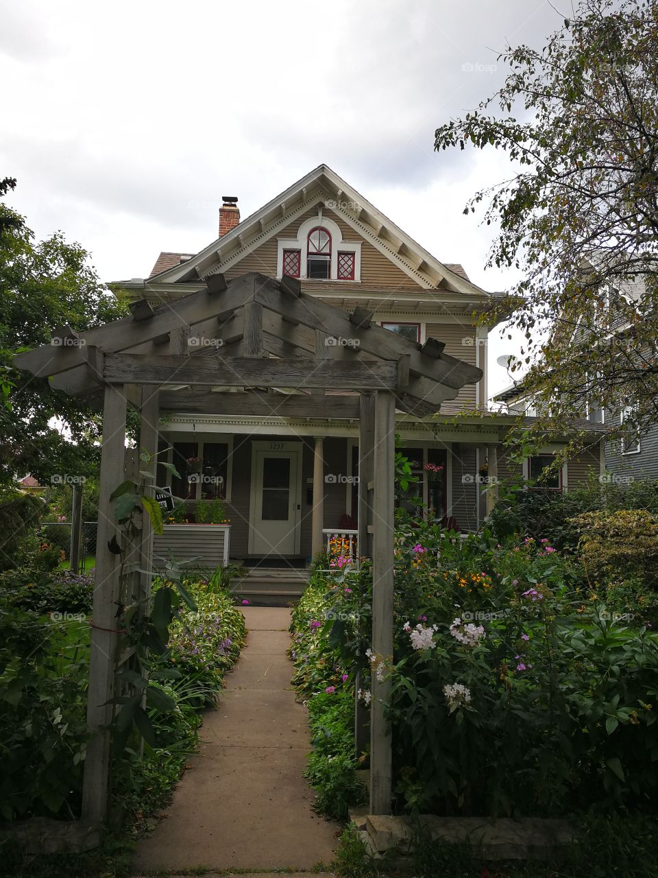 a mysery house in a cloudy day
