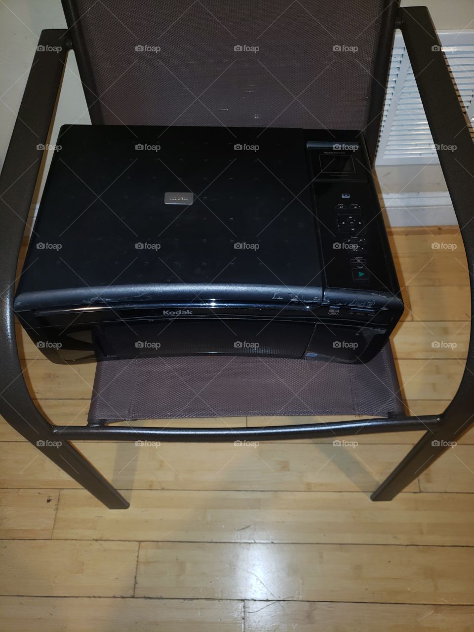 printer in a chair