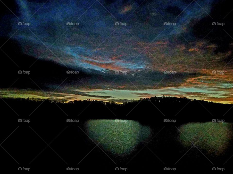 colorful evening skies.