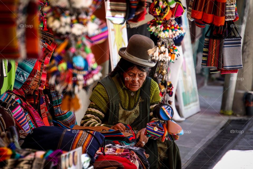 Artisan market in Bolivia