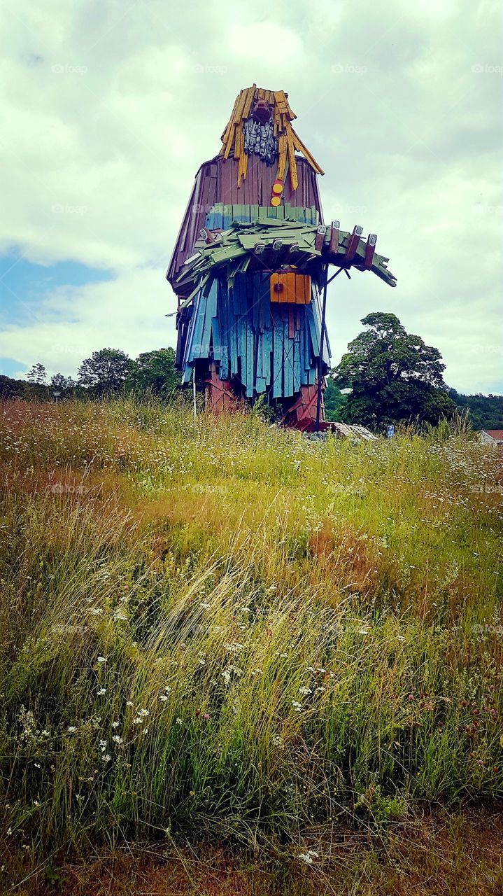 The sculpture "Jätten Vist" by the highway E4 in Huskvarna, Sweden.