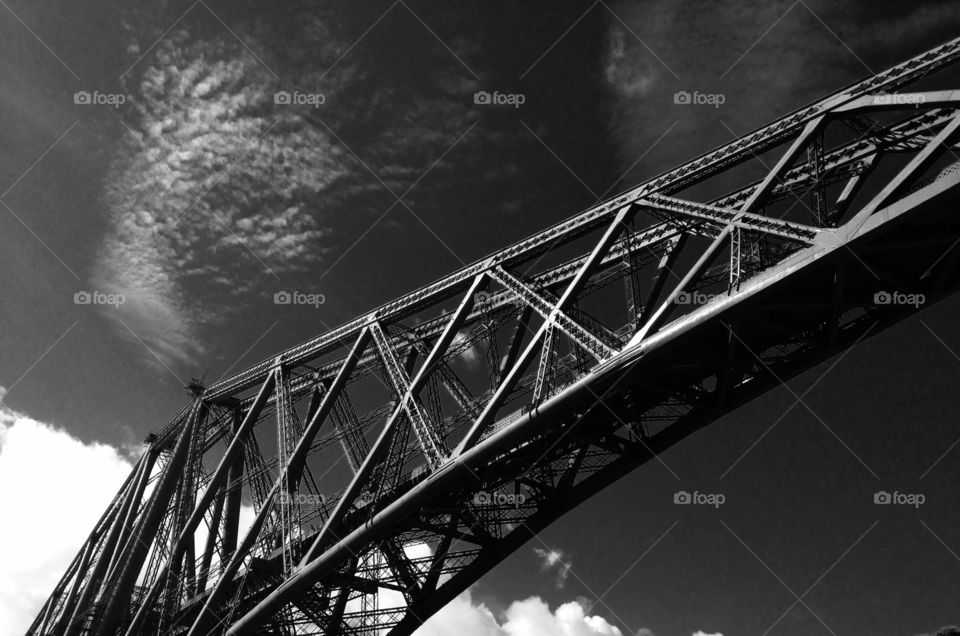 Man made. Forth rail bridge in Scotland 