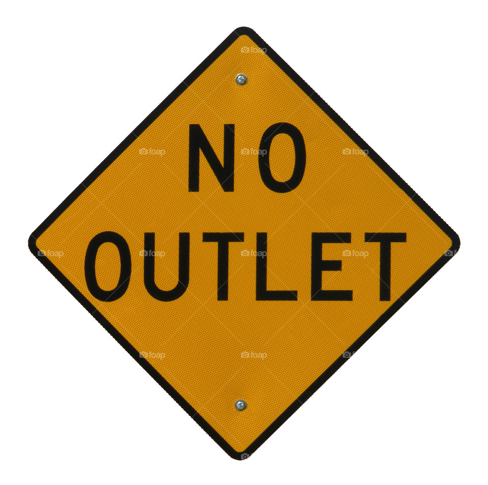  No outlet sign