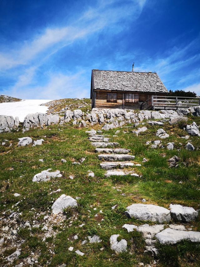 Wooden hous on the mountain