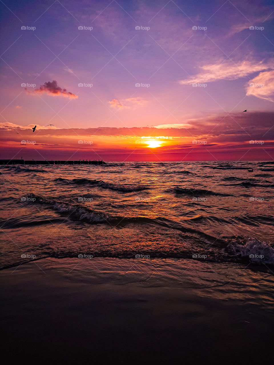 Sunset on the beach