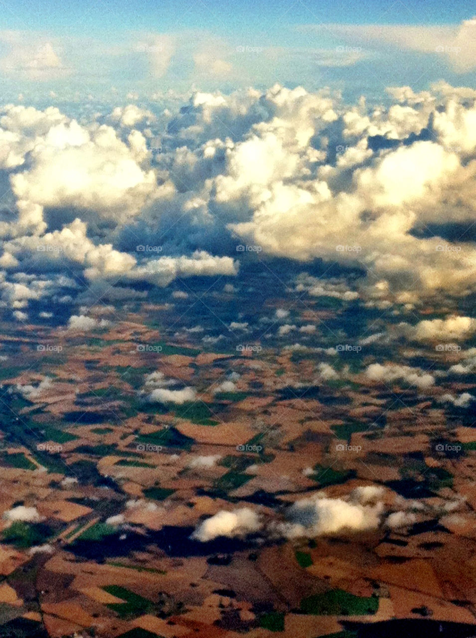 landscape clouds plane view by evildex