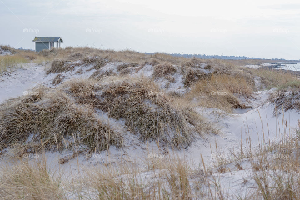 Cabana at the beach in Falsterbo Sweden.