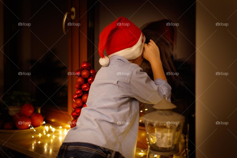 Child awaiting Santa