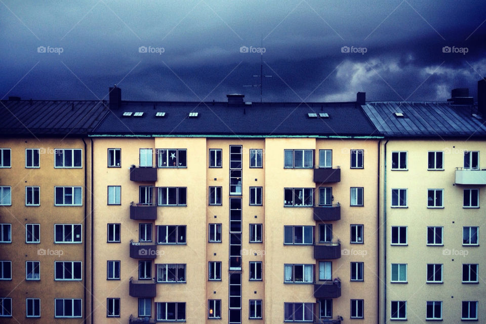 sweden house building storm by josefinecelander