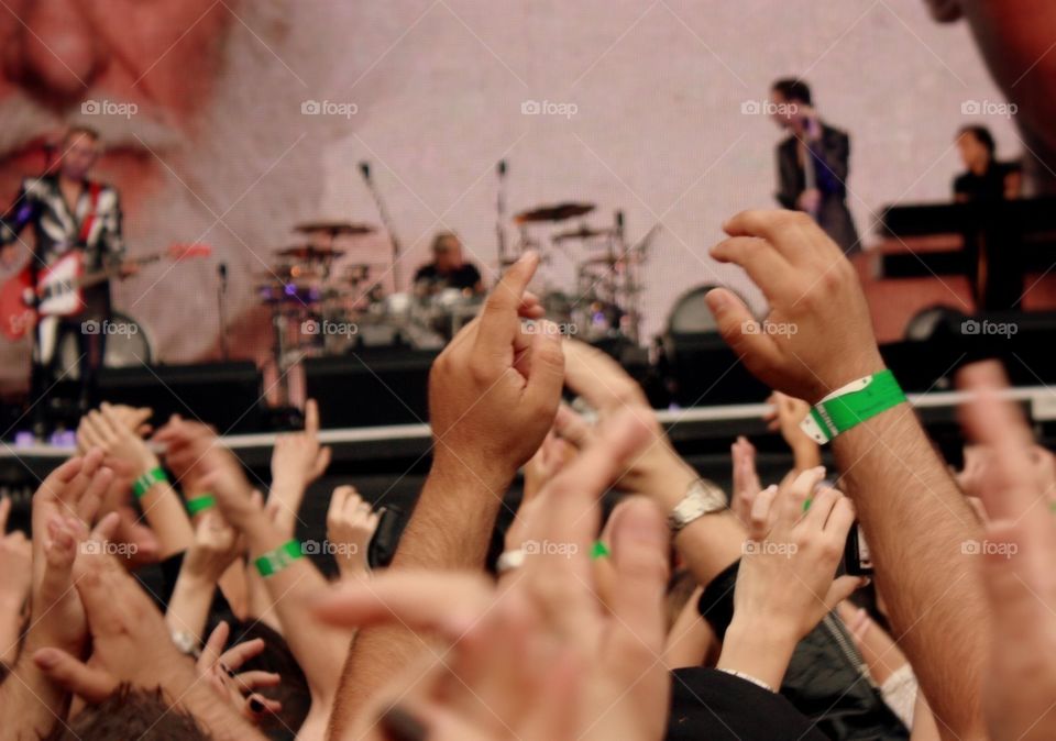 Hands at the Rock concert 