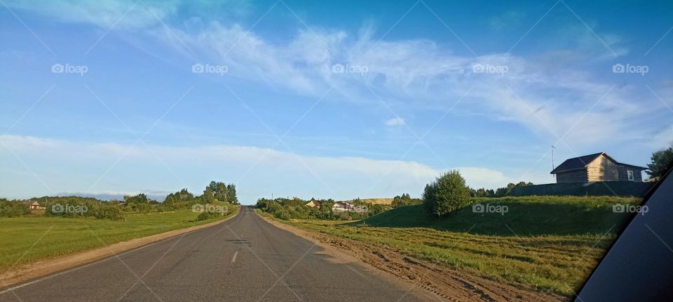 street road countryside beautiful nature landscape