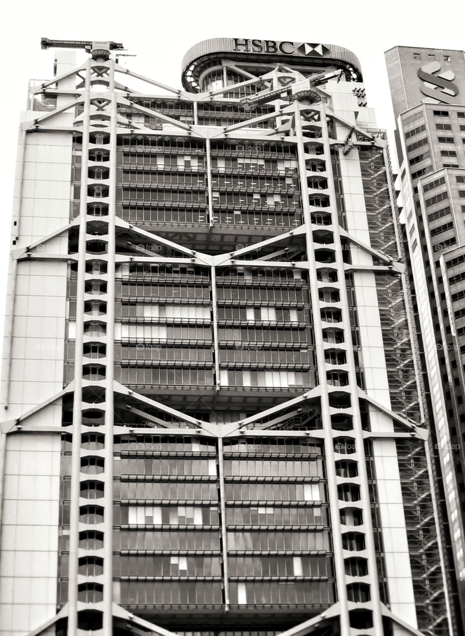 Architecture. HSBC in Hong Kong