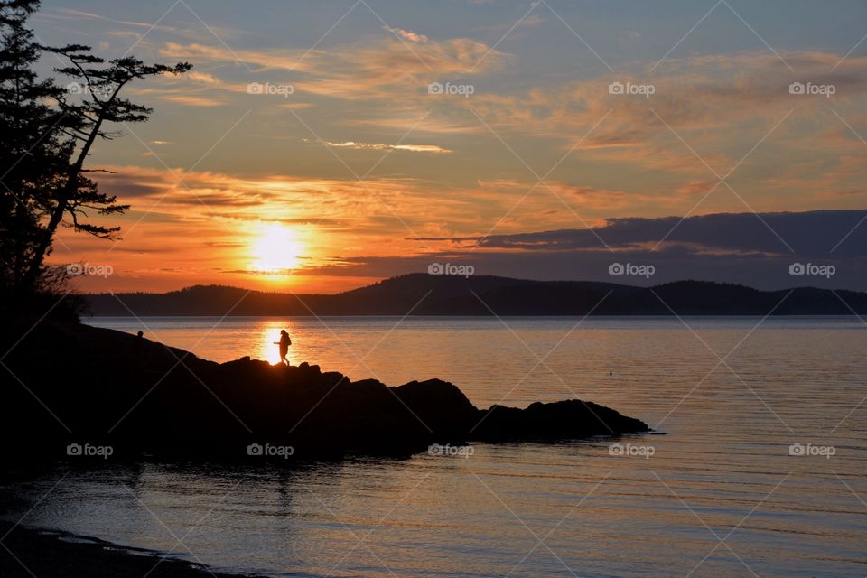 Silhouette at sunset