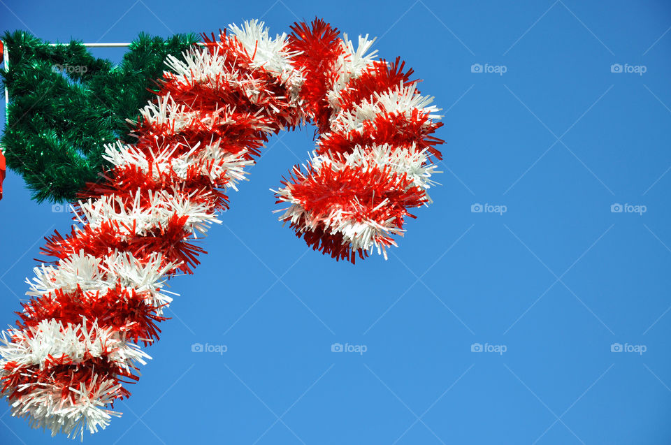 Outdoor candycane Christmas decoration 