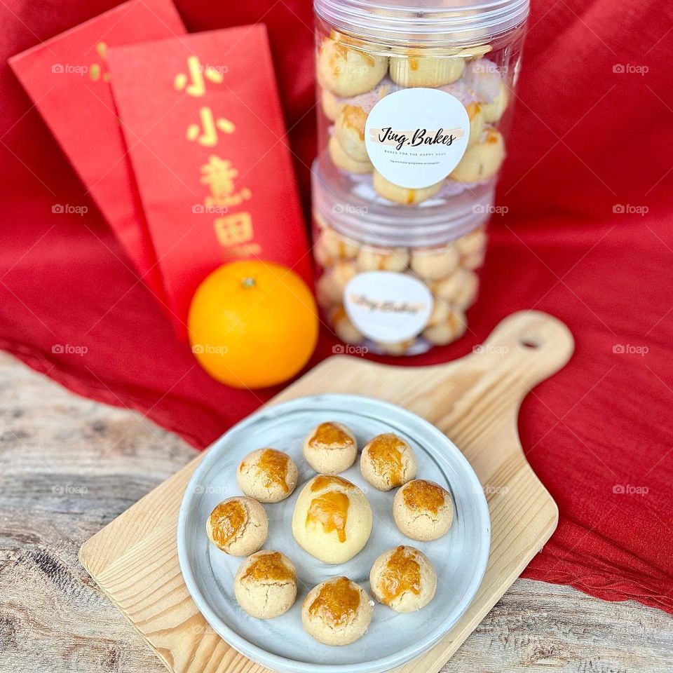 Pineapppe tarts and almond cookies for lunar new year 