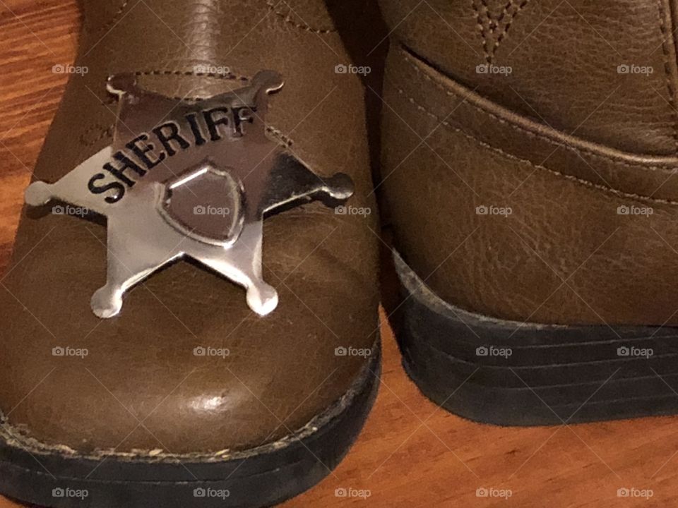 Sherriff badge and boots for child 