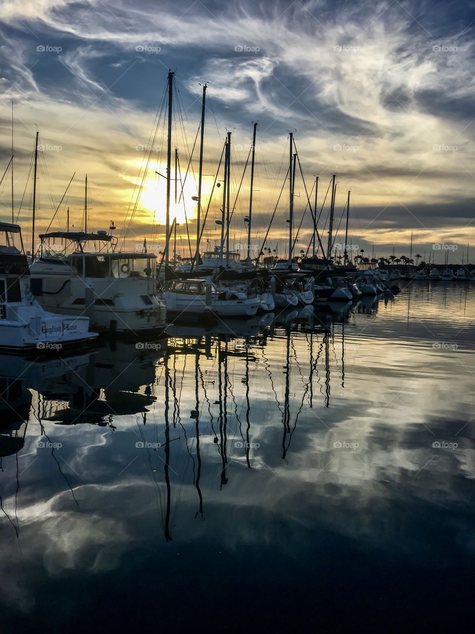 Foap Mission Sunsets, Sunrises and the Moon! Sunrise In The Harbor; Boats, Masts Reflections On The Water!