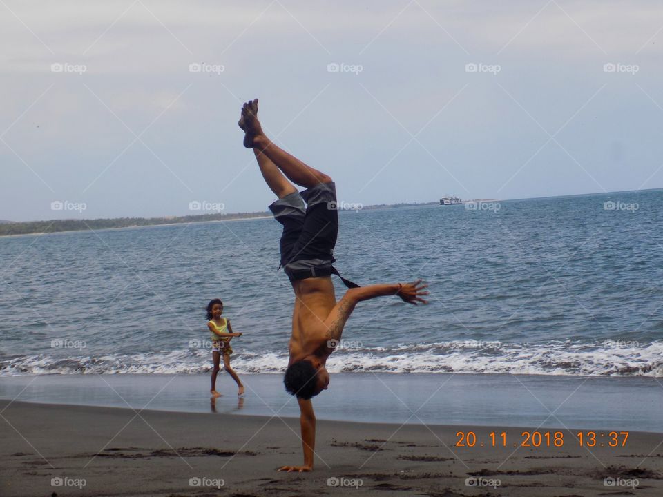 yoga sport beach sea holiday outdoor