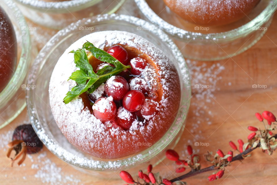 High angle view of sweet food