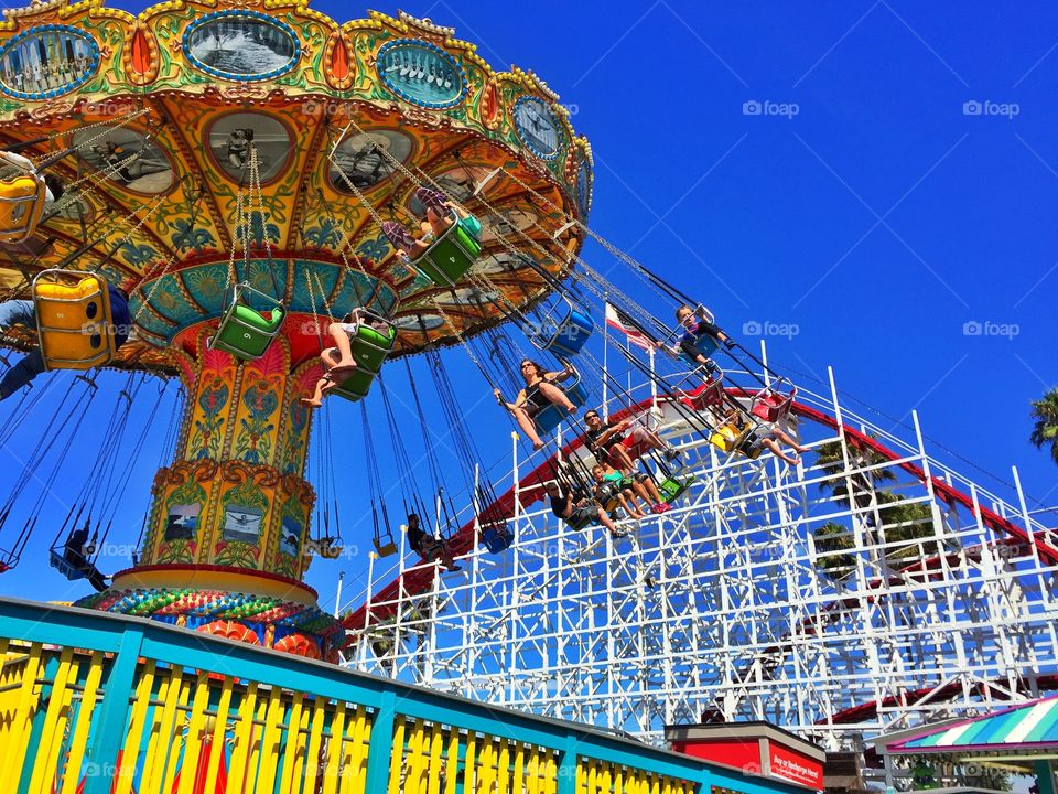 Amusement park on the beach. Amusement park on the beach of Santa cruz,California