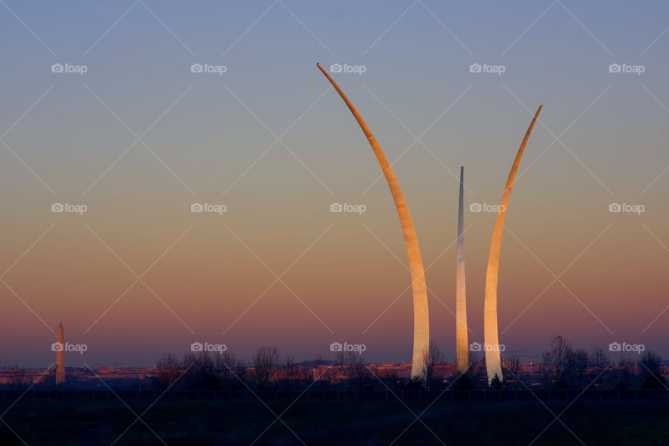 Air Force Memorial Sunset in DC

