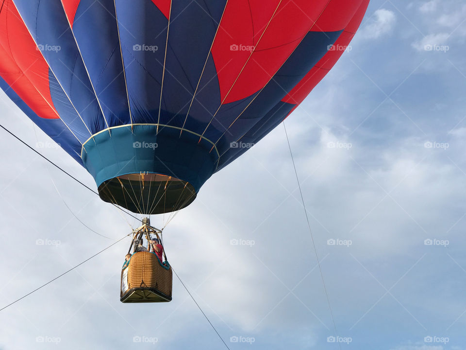 Colorful hot-air-balloons at a summer festival in Prineville in Central Oregon on a summer morning 