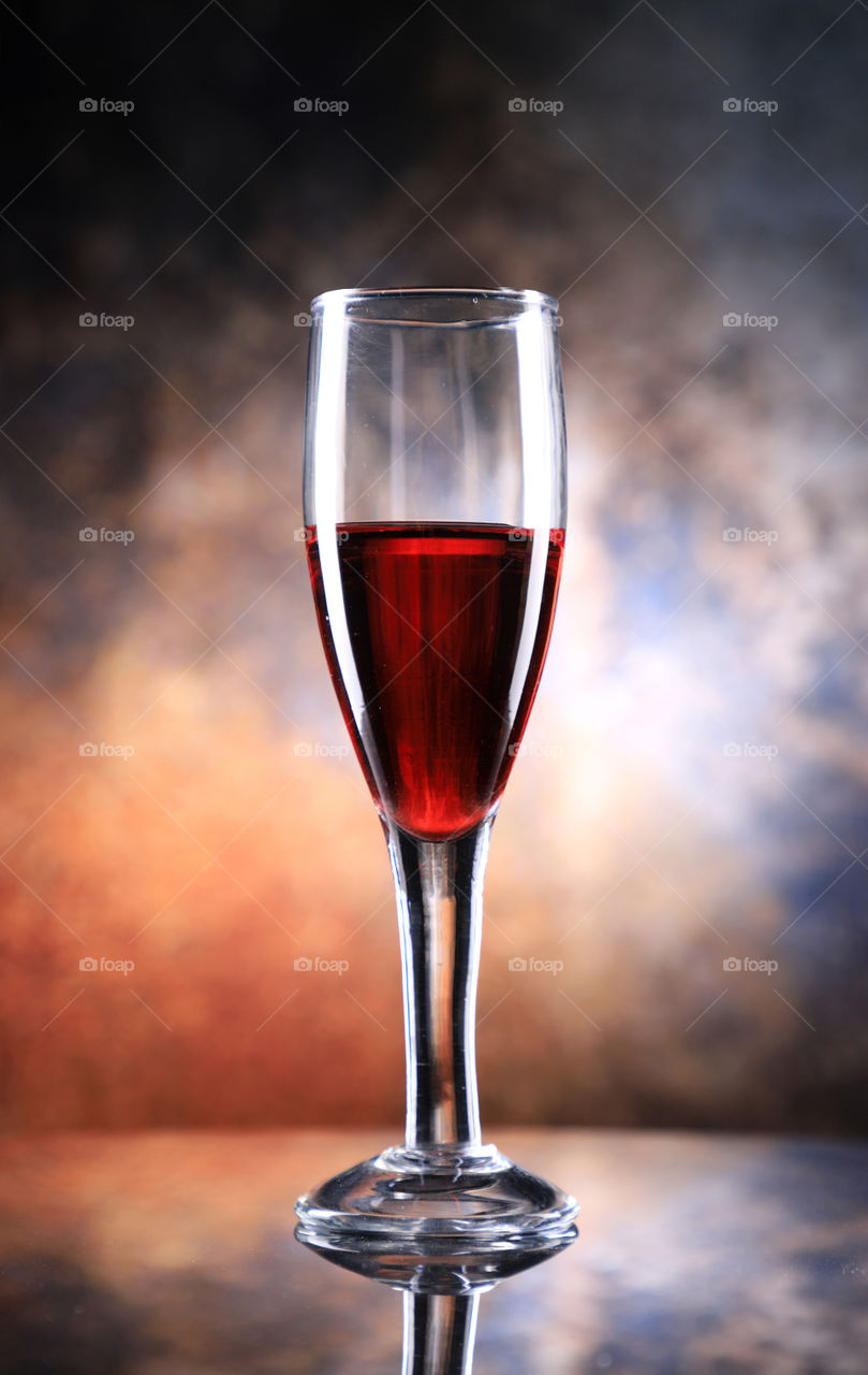 Red wine glass