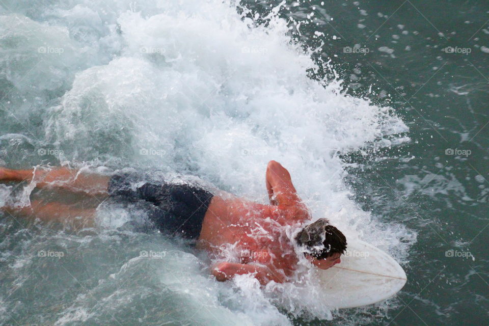 Surfing in Manhattan Beach 