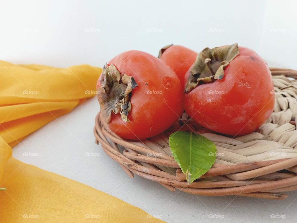 orange persimmon.