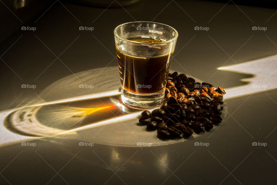 filter coffee in window light vision