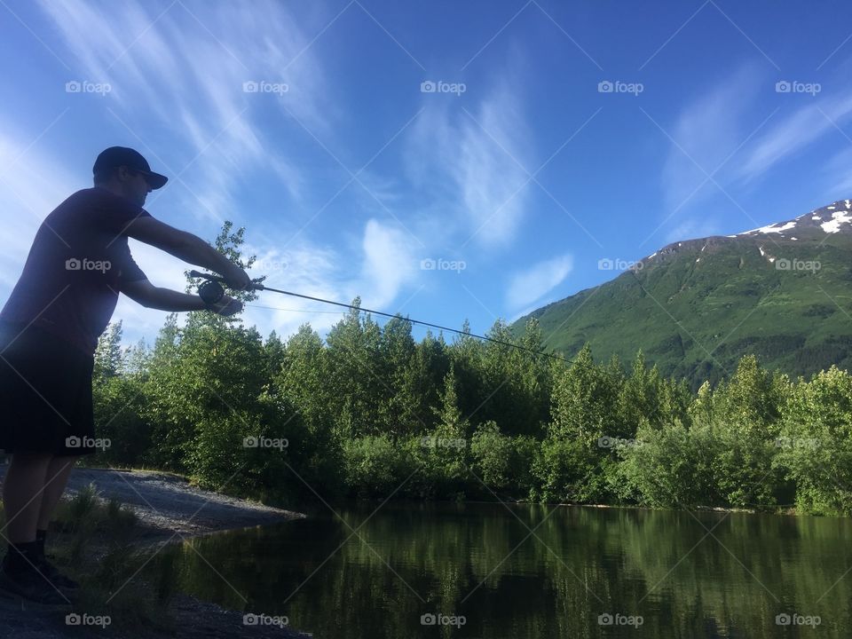 fly fishing. Fishing in Alaska