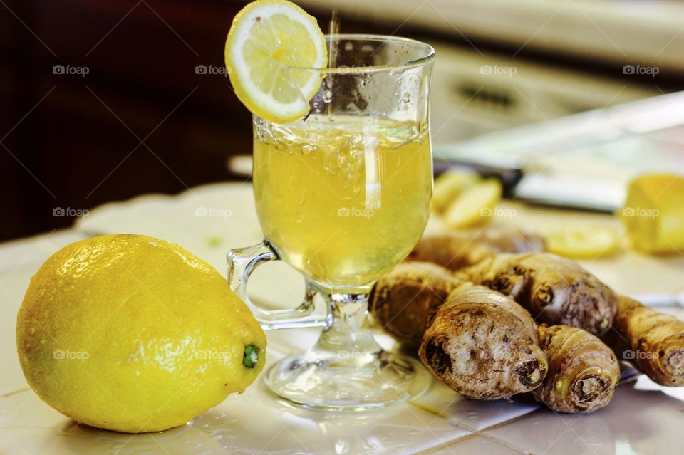 Ginger lemon tea