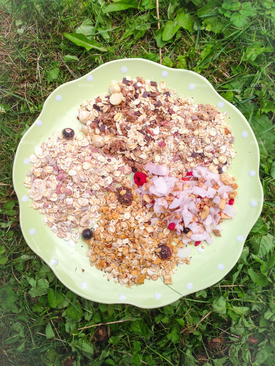 muesli on a plate
