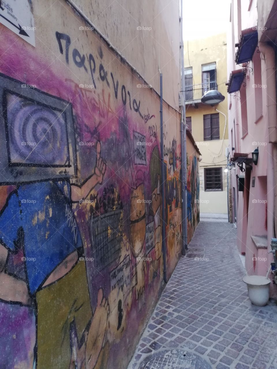 Walking old Venetian harbour