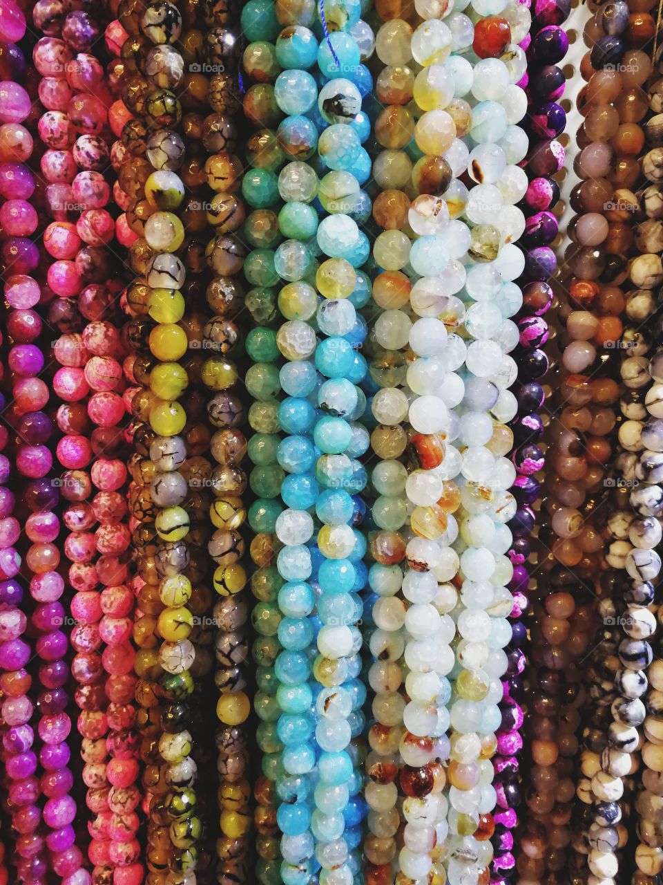 Variety of bead necklace