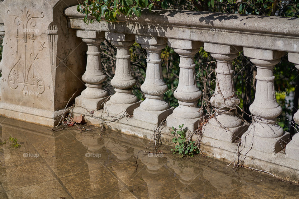 View of baluster of railing