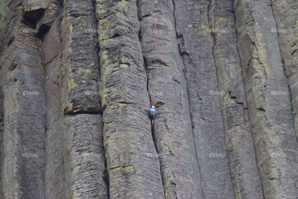 Climbers on Devils Tower