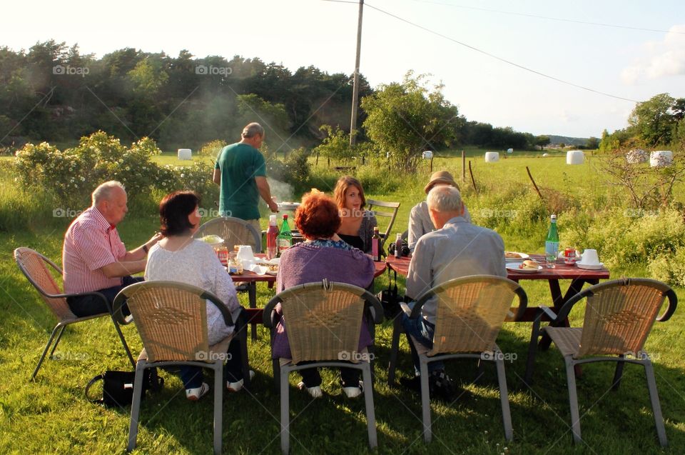 Barbecue with family