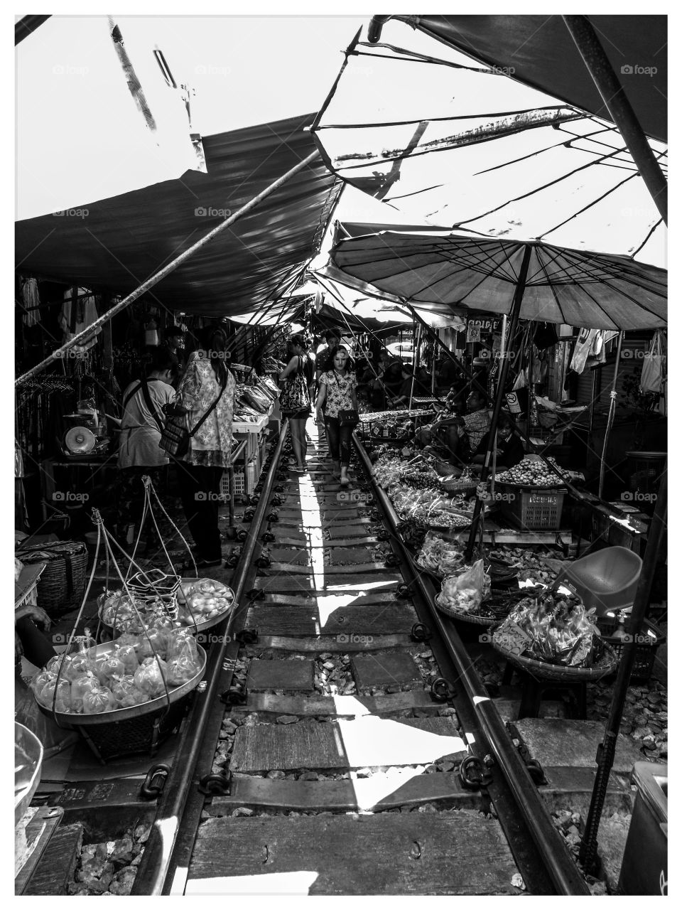 Maeklong Market. Bangkok